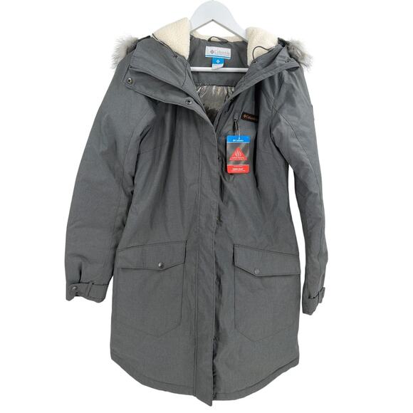 Columbia Women's Gray Suttle Mountain Long Insulated Jacket Size S - Picture 3 of 11